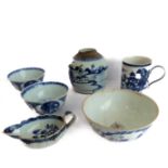 An assortment of mostly blue and white Chinese ceramics to include: a pair of bowls, each