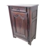 A late 18th / early 19th century French provincial side cabinet (oak/chestnut ?): the moulded