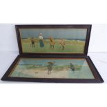 After JOHN HASSALL (1868-1948) - A pair of early 20th century oak-framed (one with glazing) colour