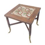 An interesting late 19th century oak Aesthetic movement side table (loosely in the style of Dr
