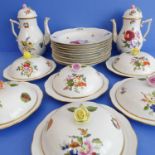 A good selection of Herend (Hungary) porcelain to include:  10 x bowls with raised borders and