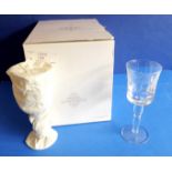 28 Cristal Saint-Louis 'Cosmos' Continental water goblets (21.5cm high), boxed,  appear to be