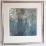 A contemporary limited edition (13 of 50) colour lithograph, 'Nude', signed lower right in the