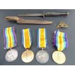 A mixed lot of mostly WWI ephemera: the War and Victory Medals to 63510 PTE. G.H. TAYLOR - WORC.