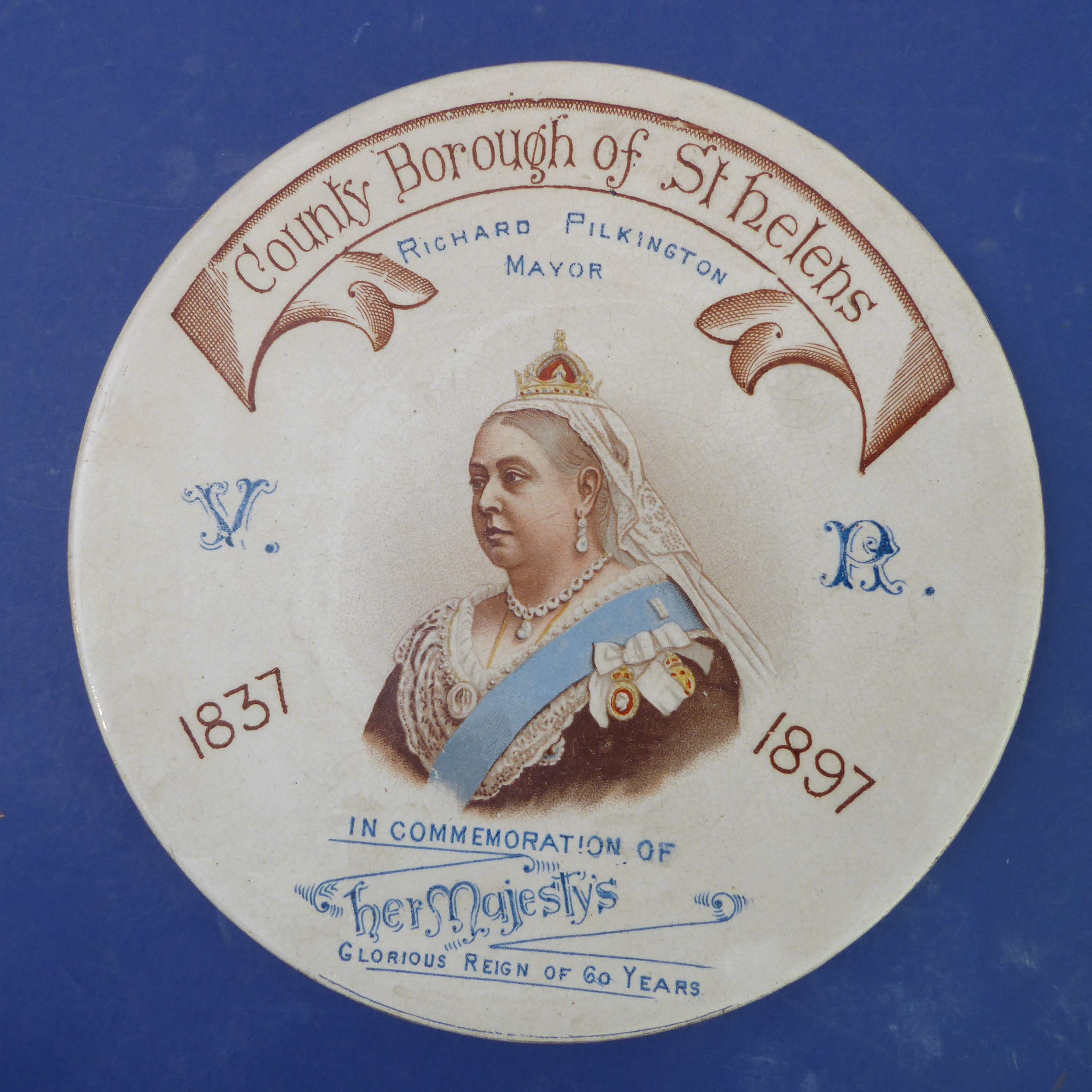Two late 19th century H. Webb teapot stands commemorating the diamond jubilee of Queen Victoria in - Image 3 of 5