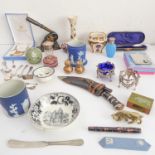 An assortment of items to include various ceramics, silver-plate, brassware, metalware and some