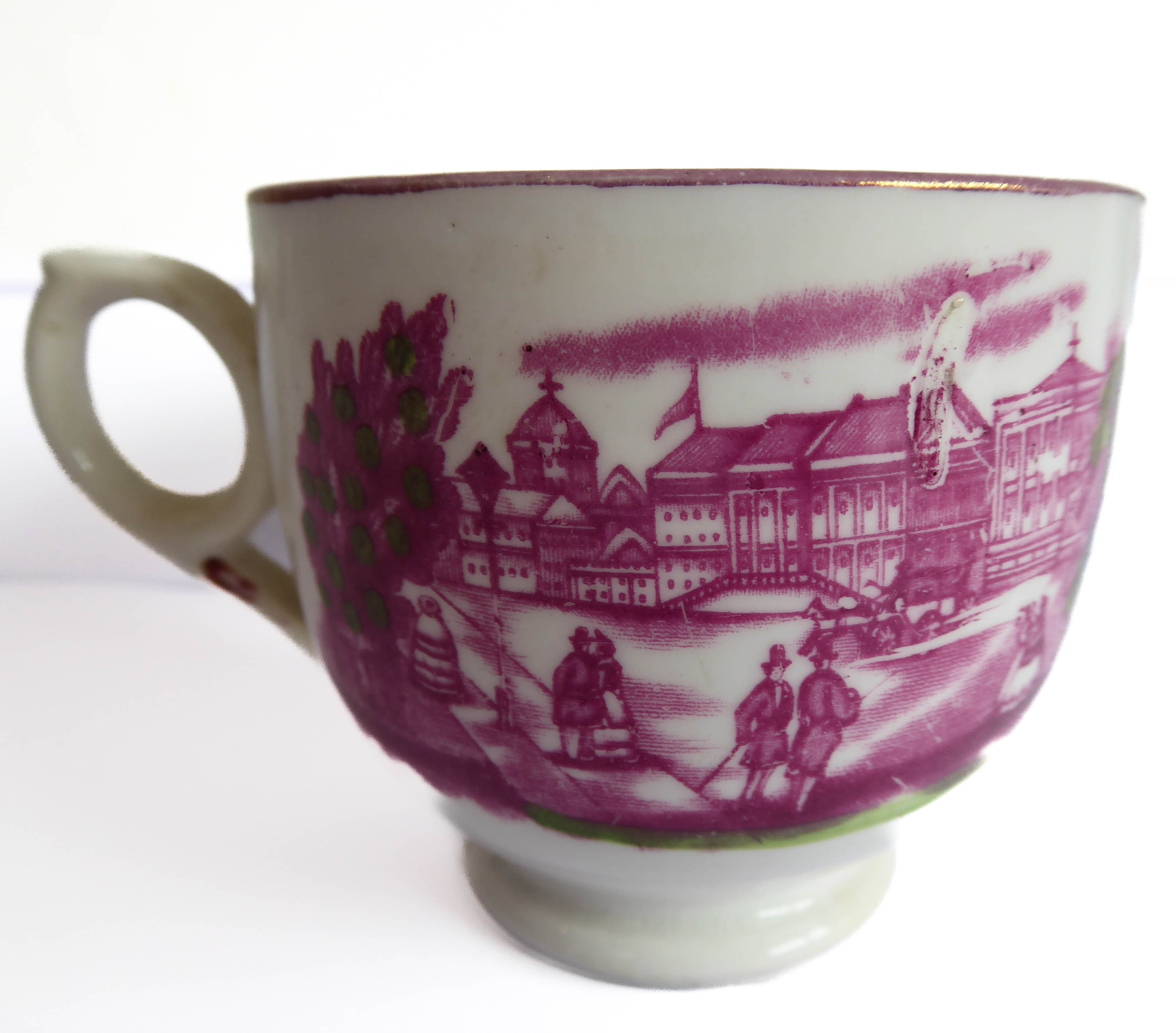 Six early to mid 19th century Sunderland lustre commemorative cups and saucers, and one cup: 1817 - Image 17 of 30