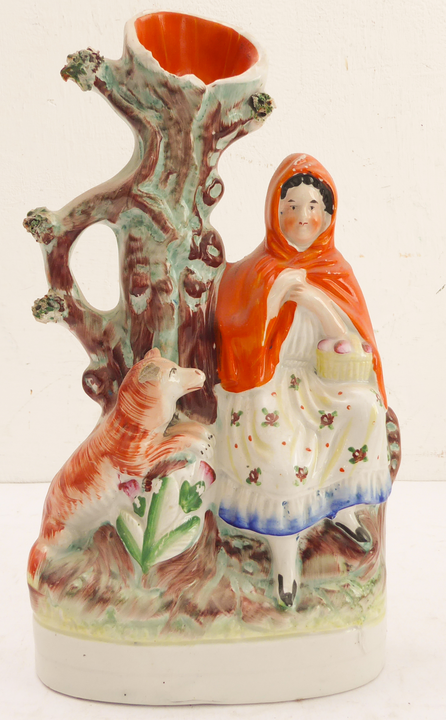 Nine 19th century hand-decorated flatback figures to include musicians, seafood sellers, a spill - Image 3 of 11