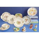 Beatrix Potter and Wind in the Willows plates and figurines comprising: a Beswick 'Jemima Puddleduck