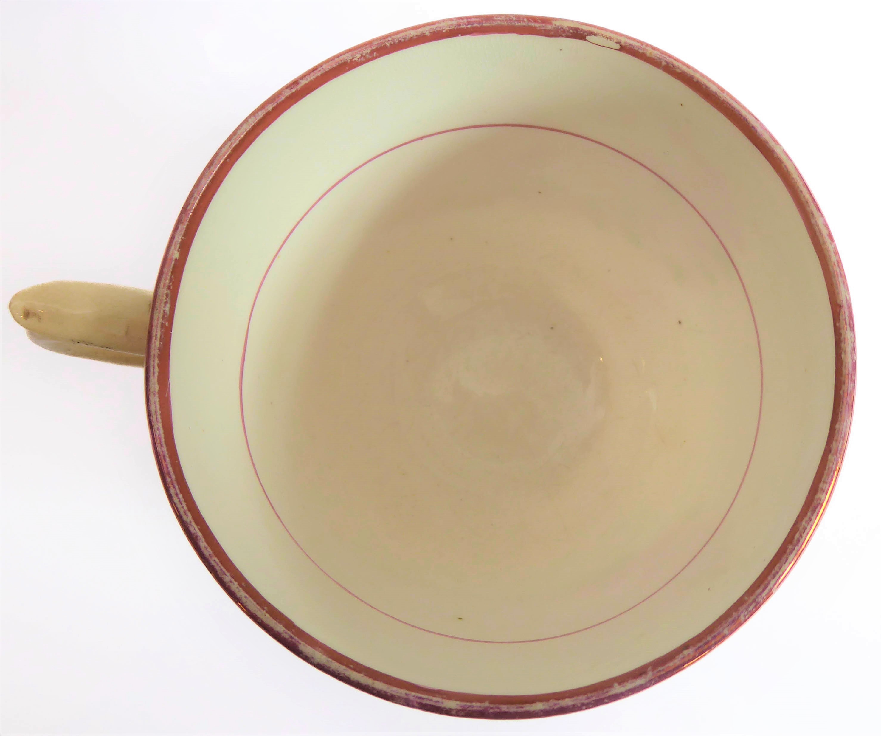 Six early to mid 19th century Sunderland lustre commemorative cups and saucers, and one cup: 1817 - Image 10 of 30