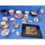 An interesting selection of 19th to early 20th century ceramics to include: a late 19th century