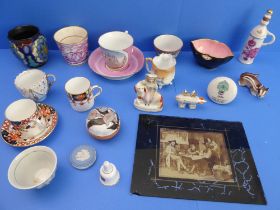 An interesting selection of 19th to early 20th century ceramics to include: a late 19th century