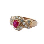 A 9-carat gold stone-set dress ring, ring size S