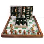 A very rare c. 1968 chess set made by Giuseppe Ronzan & Sons (Italy) and retailed by Abercrombie &