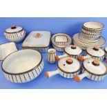 An original 23-piece Denby stoneware dinner service comprising: 4 x 25.5 cm  and 3 x 17 cm plates; 4