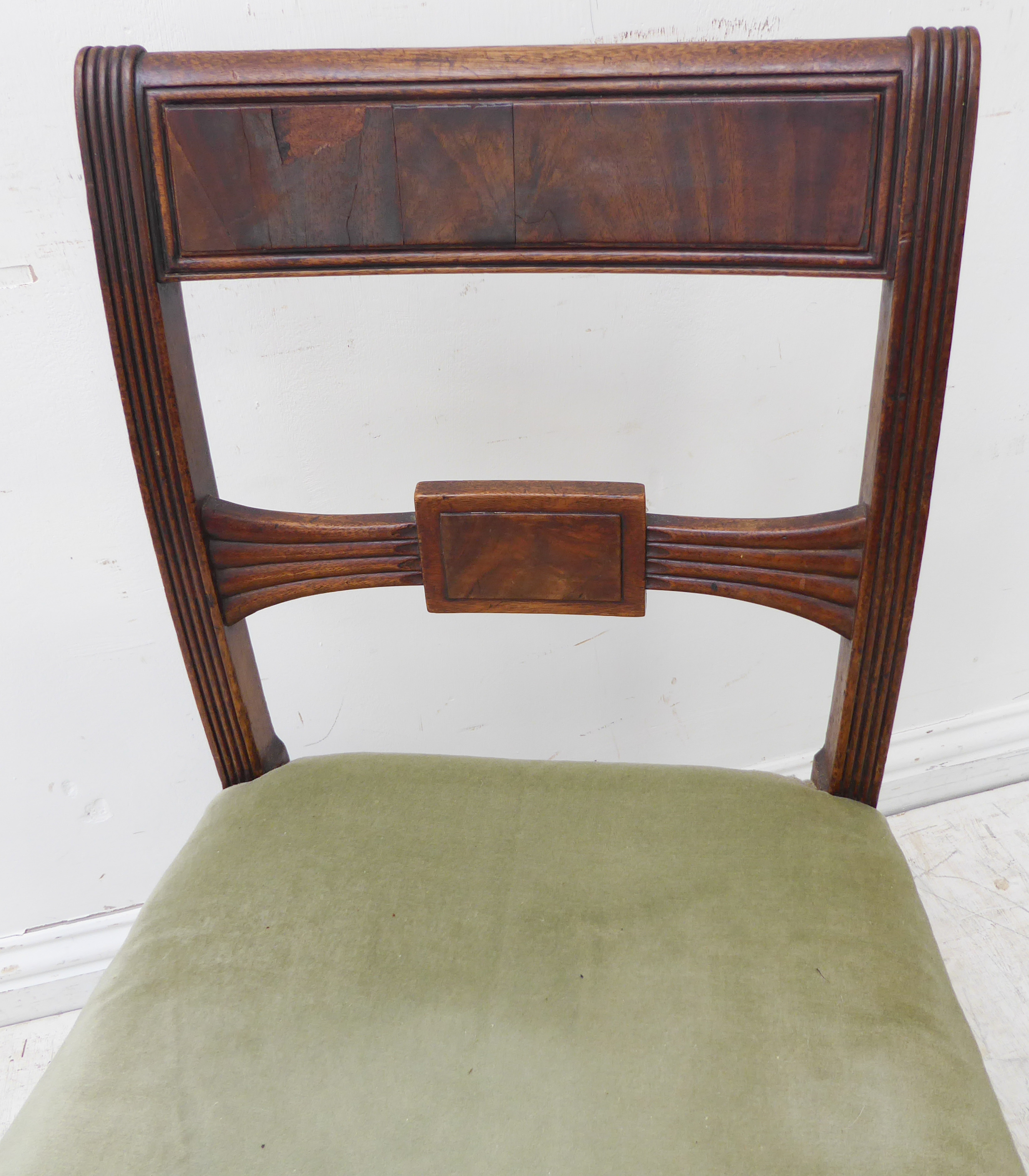 Four varying chairs comprising: an early 19th century Regency period mahogany example with tablet - Image 7 of 12
