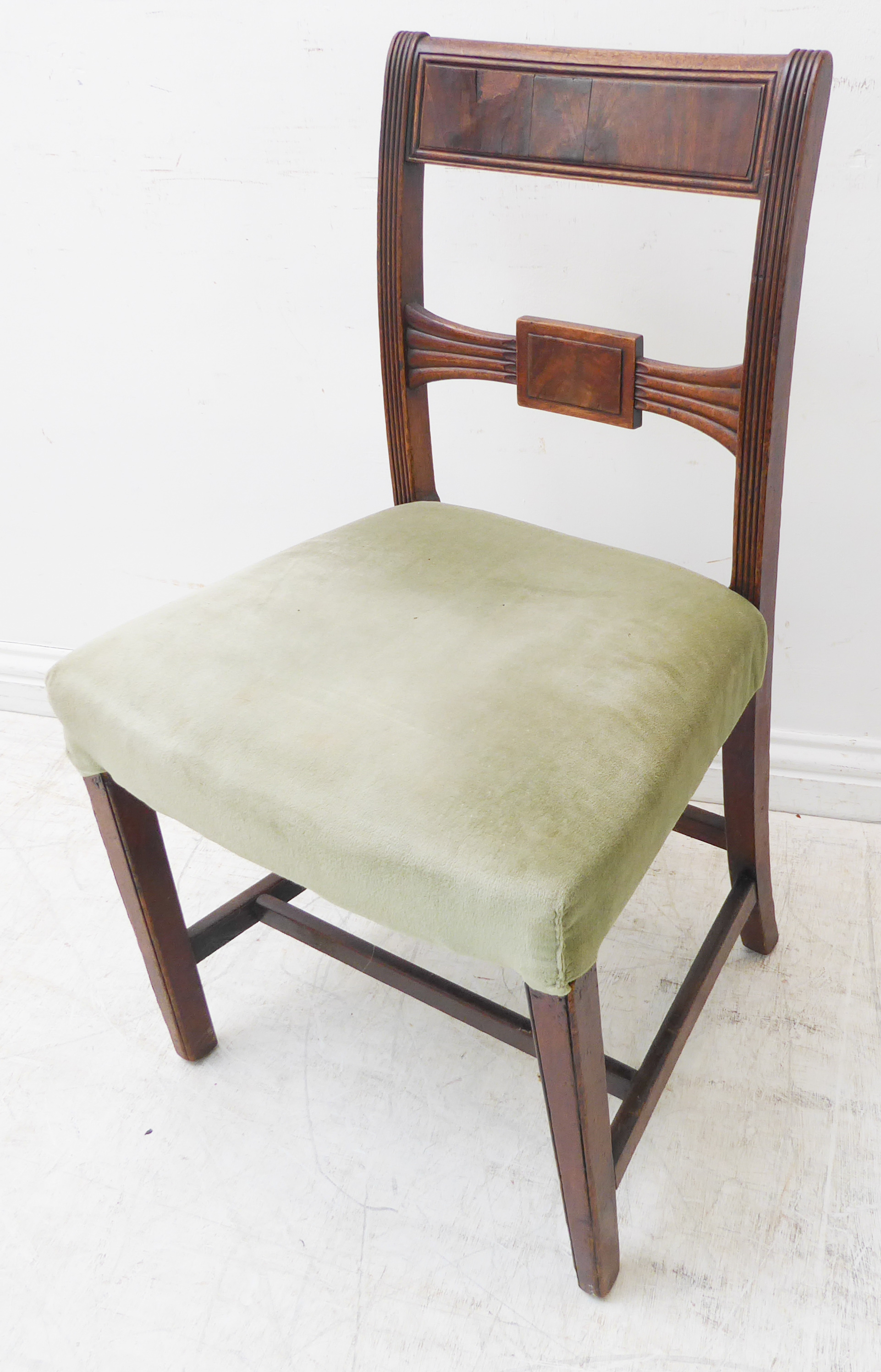 Four varying chairs comprising: an early 19th century Regency period mahogany example with tablet - Image 6 of 12