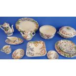 A Gien 'Tamarin' 50-piece dinner service: 8 x 29 cm plates; 9 x 23 cm plates; 9 x 16.5 cm plates;  9