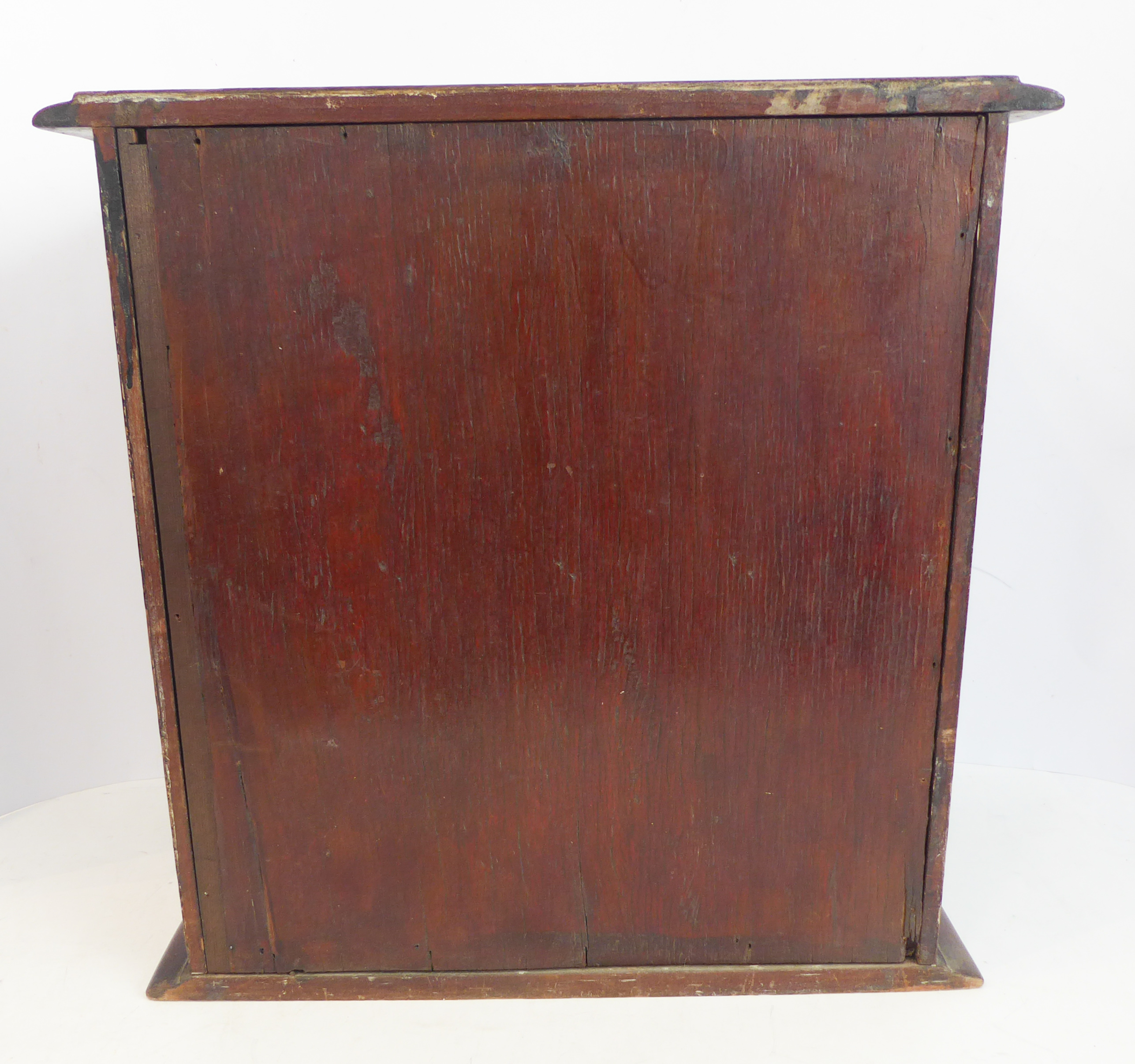 A late 19th/early 20th century mahogany table cabinet: the moulded top above two glazed doors - Image 5 of 7