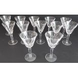 Twelve Waterford cut-glass wines (approx. 16.5 cm)