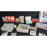 A varied collection of cards, commemorative First Day Cover and Crown sets, booklets and miniature