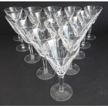 Fourteen Waterford cut-glass wines (approx. 16 cm)