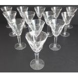 Thirteen Waterford cut-glass wines (approx. 16.5 cm)