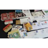An interesting collection of stamps, commemorative covers, prepaid letters, GPO and Royal Mail