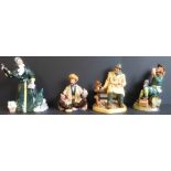 Four Royal Doulton figures: 'Lunchtime' (HN2485, 1972), 'Robin Hood' (HN2773, 1984), 'Omar