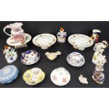 An interesting selection of ceramics to include: a pair of 19th century Royal Worcester comports