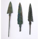 Three Bronze Age spear heads circa 900BC (3)