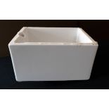 A white glazed Belfast sink (59cm wide x 46cm deep x 32cm high)