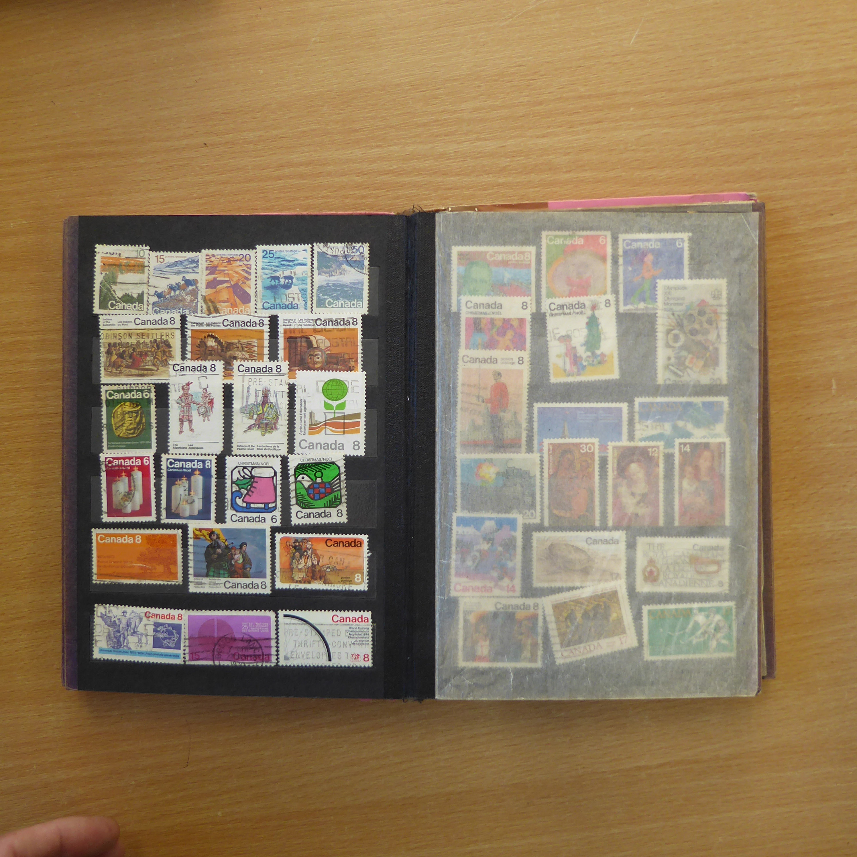 Three boxes containing loose stamps, envelopes and sundry albums - Image 8 of 53