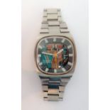 An original Bulova Accutron 'Spaceview' steel-cased wristwatch circa early 1970s, stainless steel,