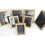 A set of seven Addison Ross photo frames: four large (29 x 22 cm); two medium (21 x 16 cm); one