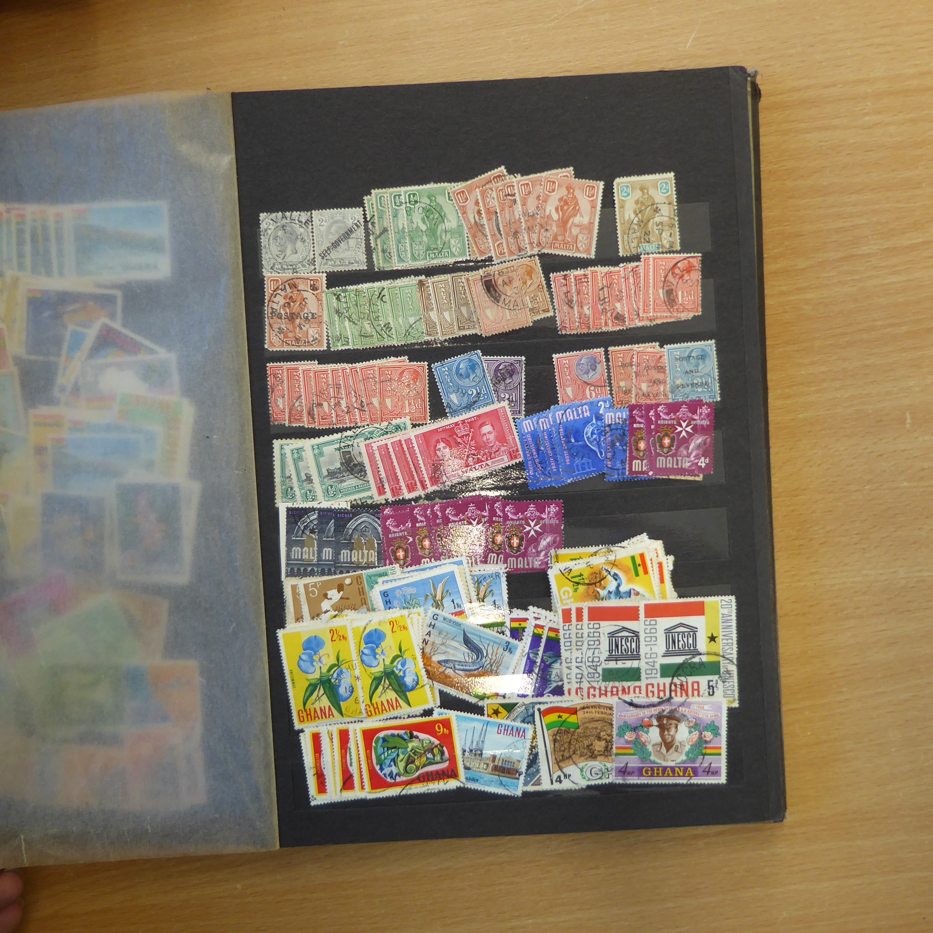 Three boxes containing loose stamps, envelopes and sundry albums - Image 17 of 53