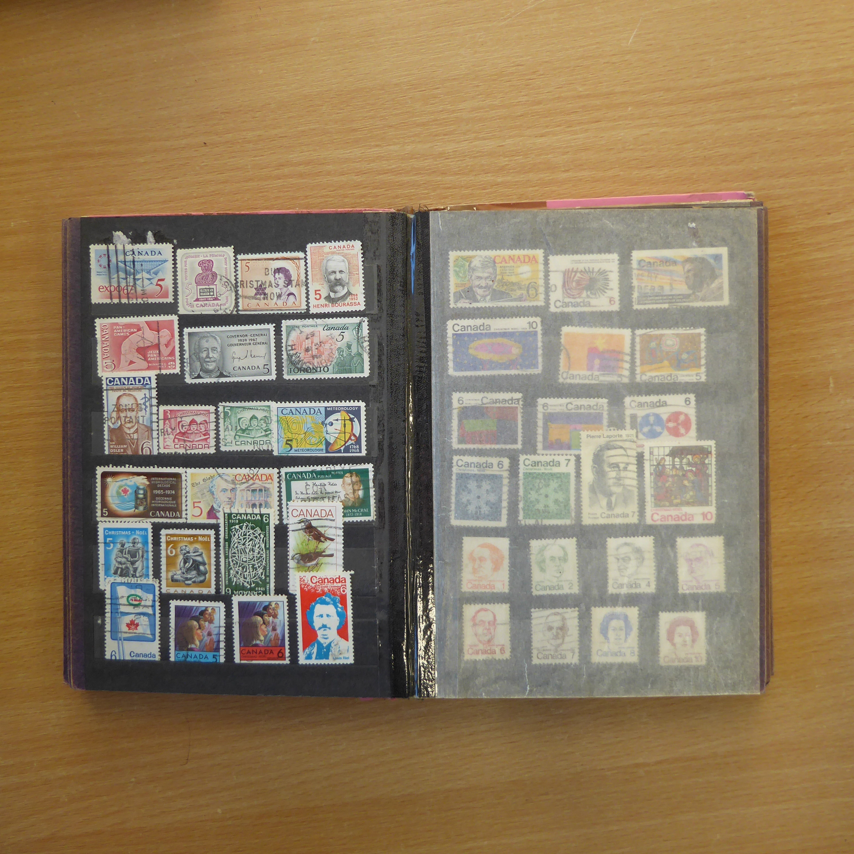 Three boxes containing loose stamps, envelopes and sundry albums - Image 7 of 53