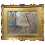 F VICTOR MASSARD (Scottish, 19th century) - 'In Cadzow Forest', watercolour, signed lower left (