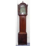 An early 19th century mahogany-cased eight day long-cased clock: the eleven and a half inch