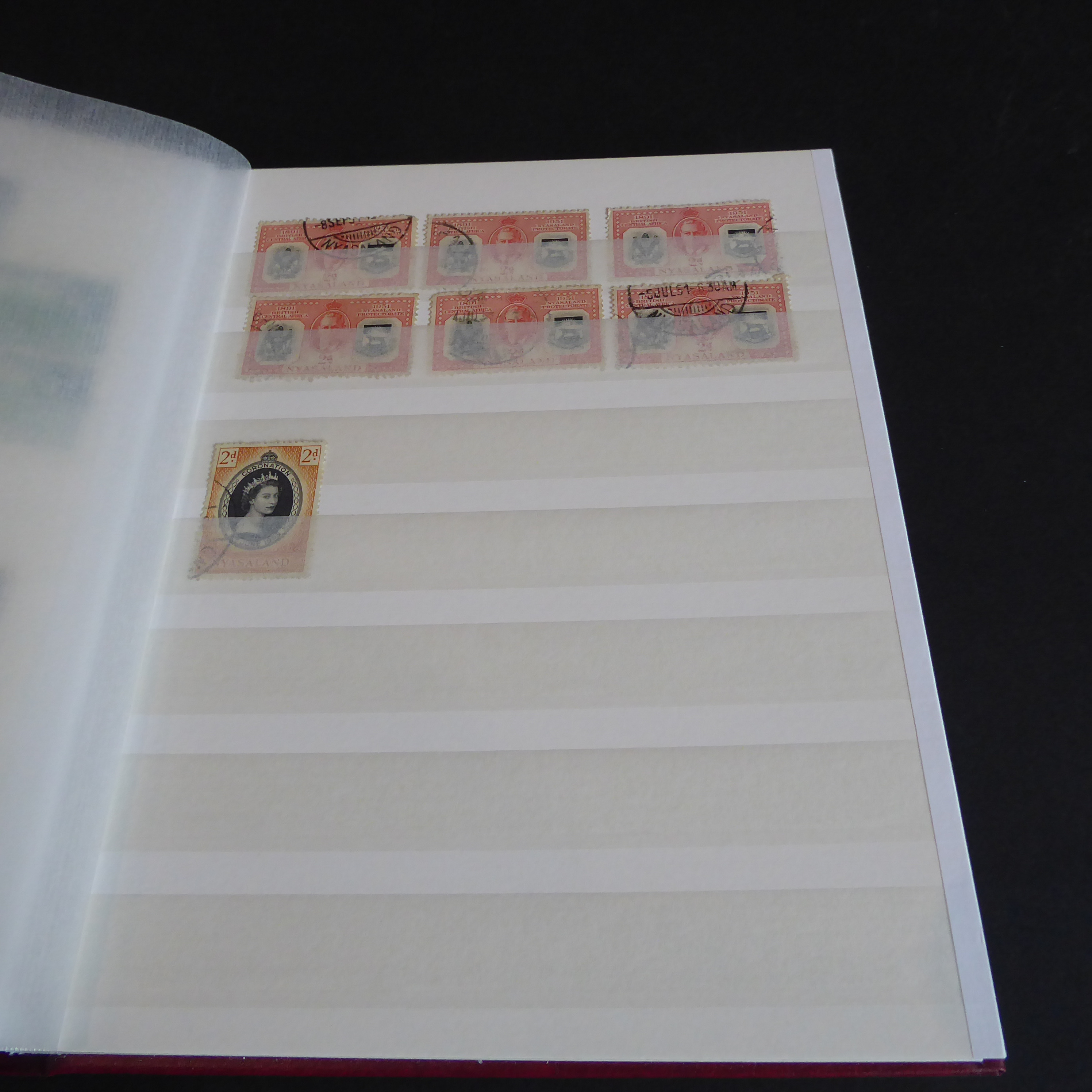 A Stanley Gibbons stockbook containing stamps of Nyasaland (more than 1,000 stamps with some - Image 13 of 14