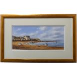 GRAHAM HADLOW (Contemporary) - 'Turning Tide', Parrog Beach, Pembs, watercolour, signed lower