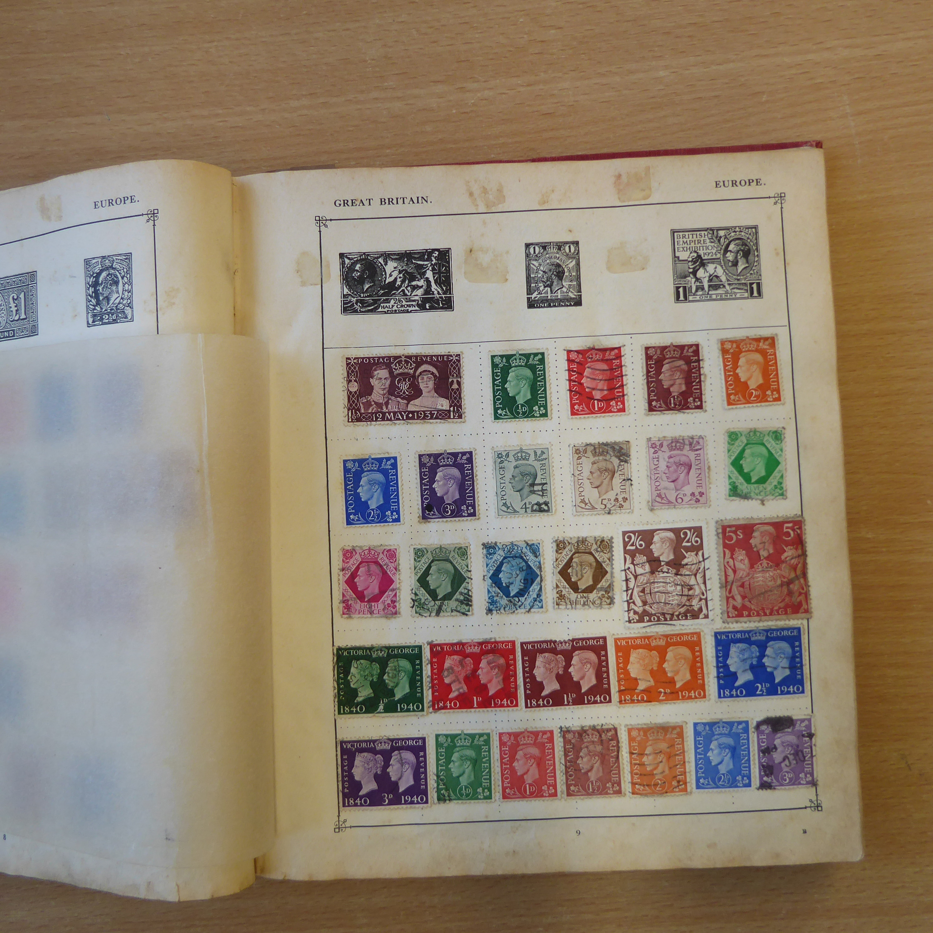 Eight vintage albums, some remaindered world stamps - Image 80 of 109