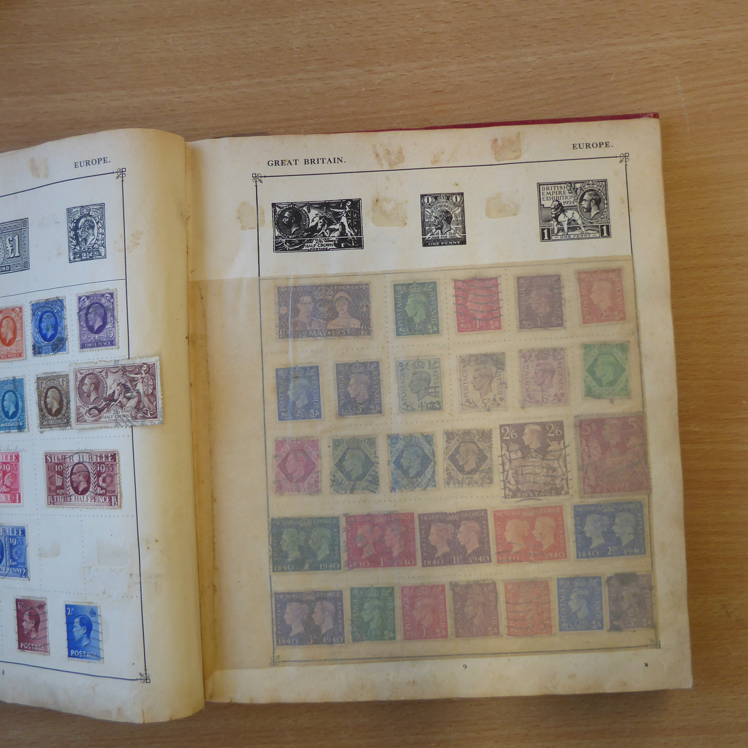 Eight vintage albums, some remaindered world stamps - Image 79 of 109