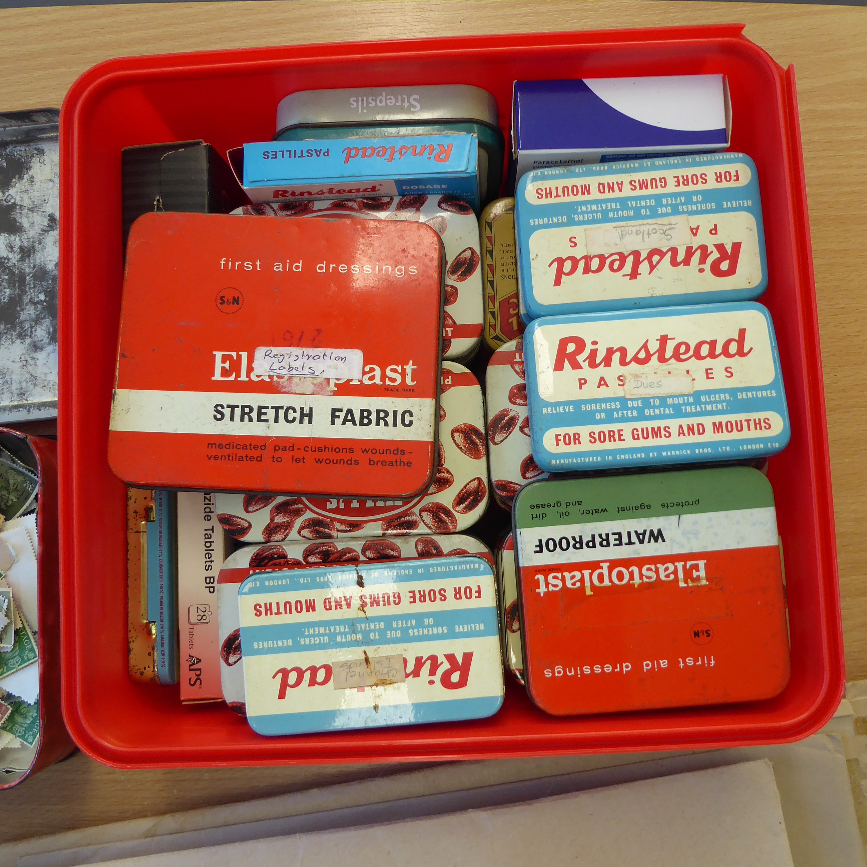 Two boxes of loose stamps in packets and tins, plus First Day Covers etc. - Image 8 of 16