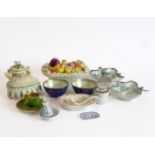 An interesting selection of mostly small and miniature 18th/19th century ceramics to include two