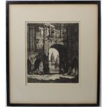 SIDNEY TUSHINGHAM (British 1884-1968) a framed and glazed monochrome etching; 'Plaza del Corrillo,