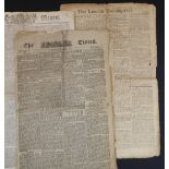 'The Times' November 9 1796 (3735) and October 3 1798 (4298), and 'The London Evening-Post'