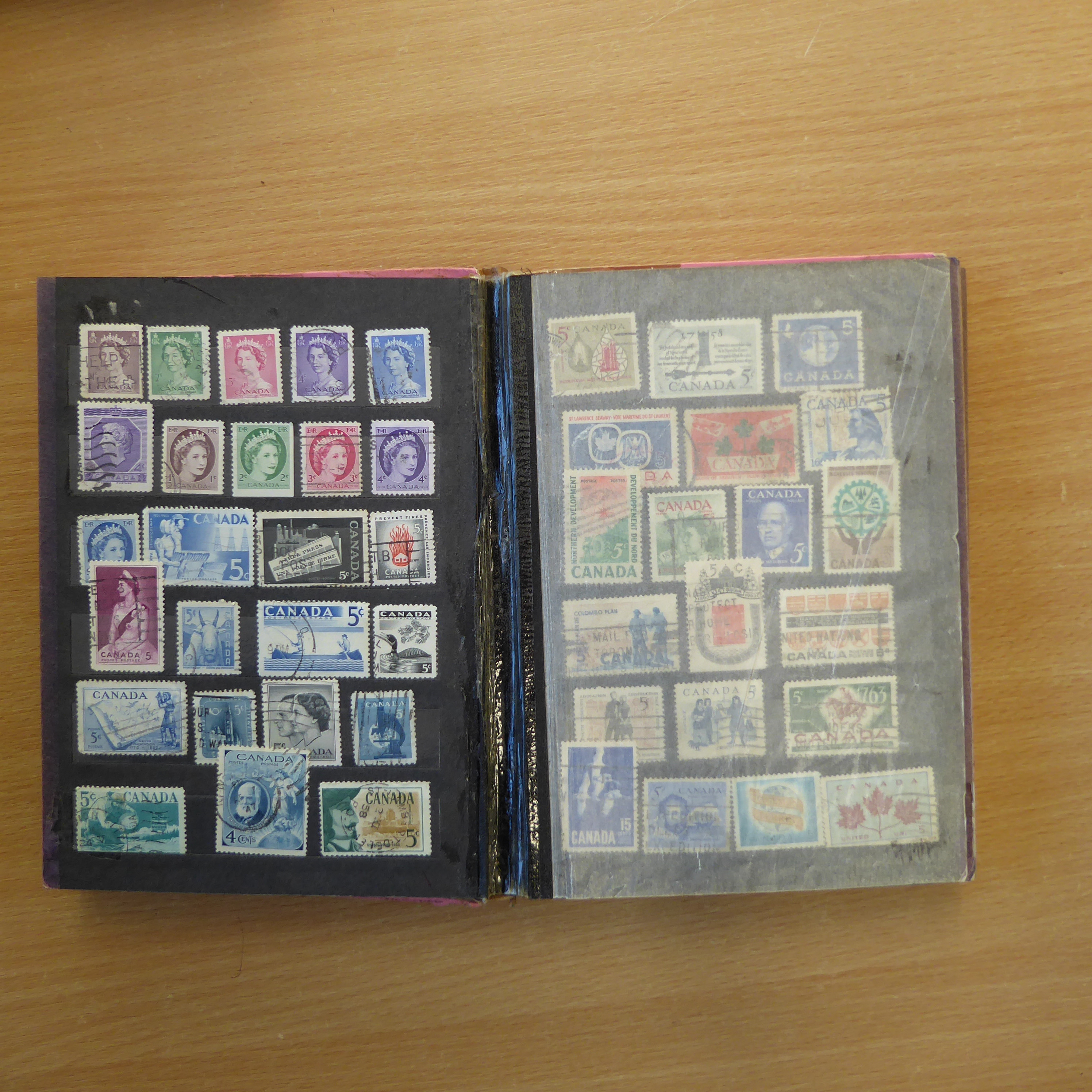 Three boxes containing loose stamps, envelopes and sundry albums - Image 5 of 53