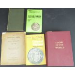 Four volumes and one booklet on British and world coins: 'The Gold, Silver and Copper Coins of