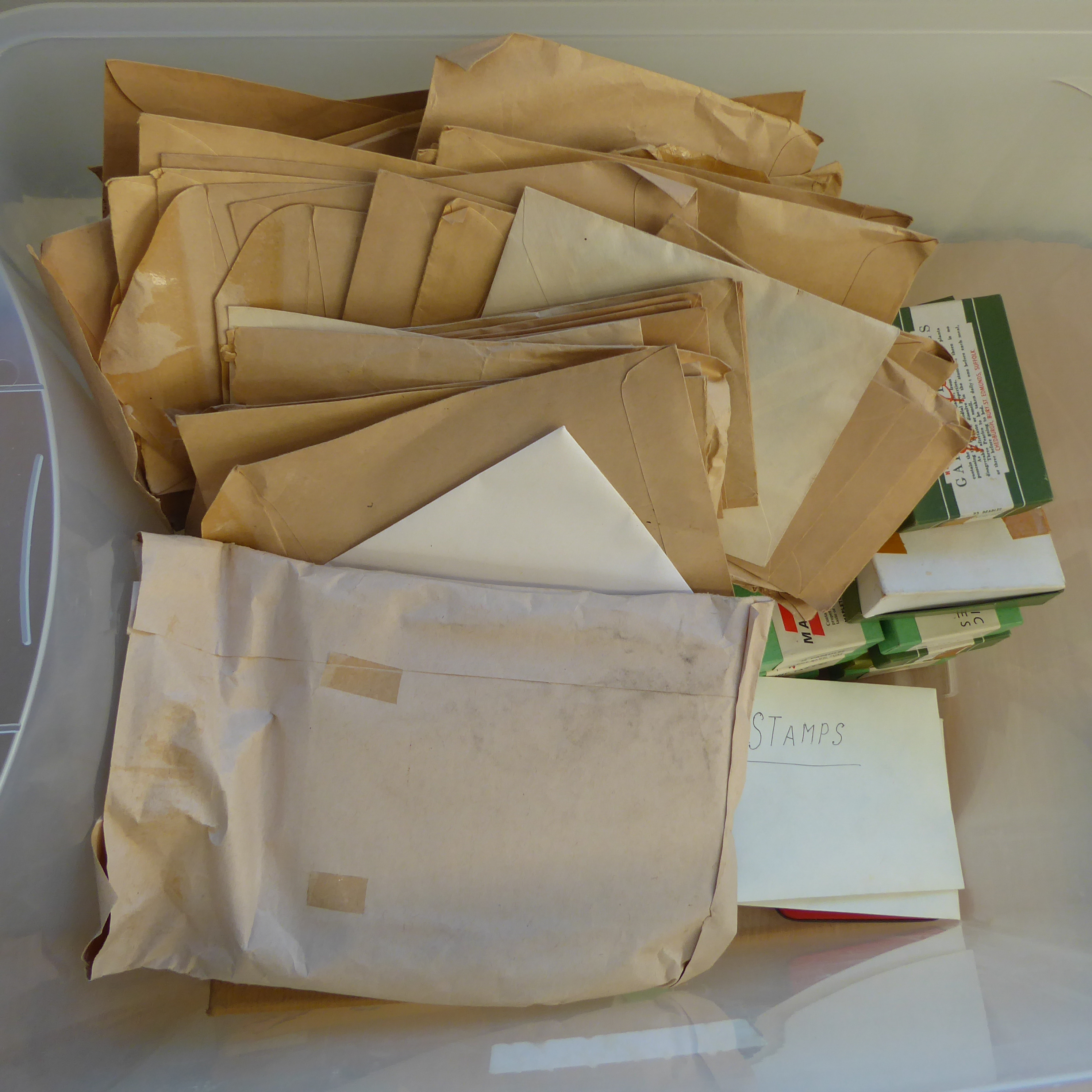 Two boxes of loose stamps in packets and tins, plus First Day Covers etc. - Image 2 of 16